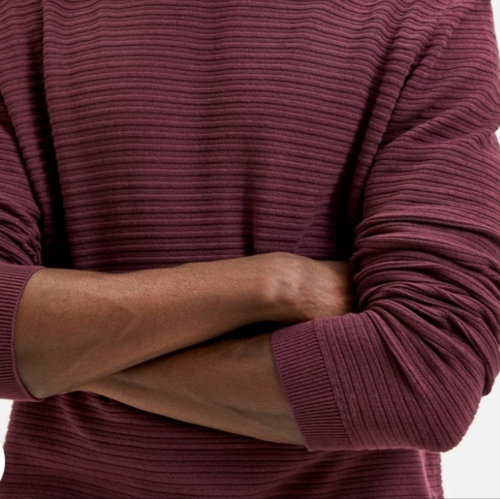 Selected Homme Men “Masei” Knit Crew Neck in Maroon Burgundy color size L - Picture 4 of 17